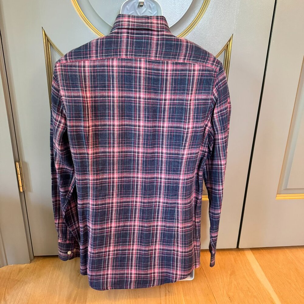 Murano Pink & Navy Plaid Button-Down Shirt - Picture 4 of 10
